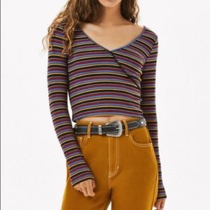 Long sleeve crop top shirt